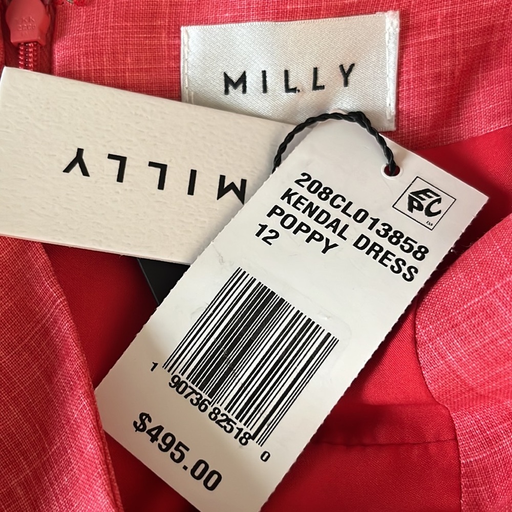 Milly Kendal dress in Poppy size 12 NWT - Picture 9 of 10